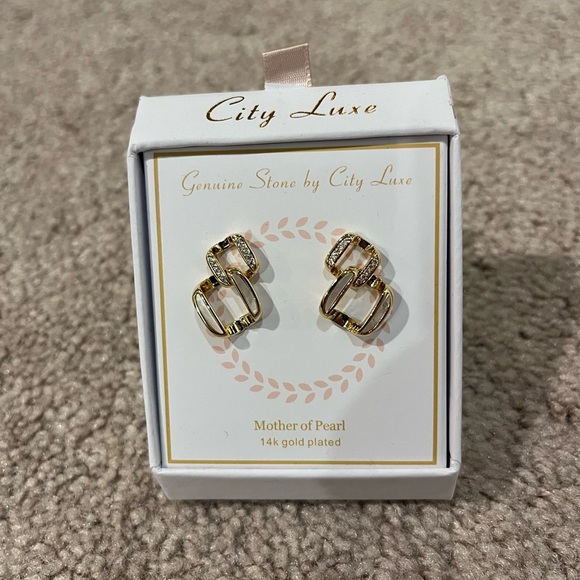 City Luxe 14k Gold Plated Earrings - Picture 1 of 4